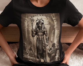 Mystical Egyptian T-shirt featuring AKHENATEN for Spiritual Explorers