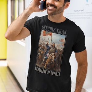 Genghis Khan Mongol Empire Tee: Conquer the Day in Historical Style!!