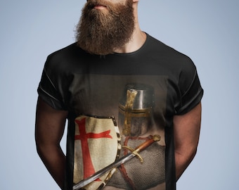 Knights Templar, The Legacy of the Warrior Monks on a Crusader Armor T-Shirt