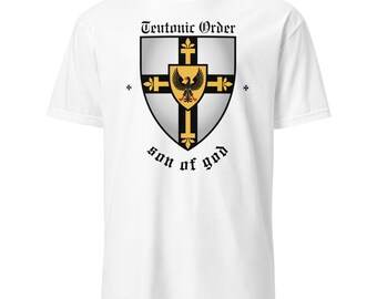 Teutonic Order Heraldic T-Shirt | "Son of God" Motto | Medieval Knights