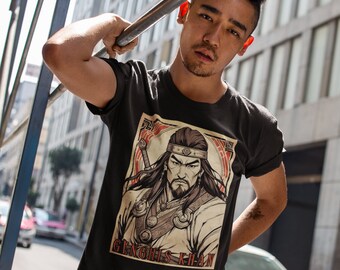 GENGHIS kHAN T-shirt, warrior design, Softstyle style, Fine and comfortable, summer season