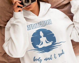 Meditation Hoodie - Yoga and Spirituality Style, Connects body, mind and soul, With soft and quality cotton