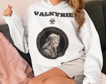 Valkyrie Hoodie - Unique Norse Design, Viking Mythology, Strength and Protection in Every Detail