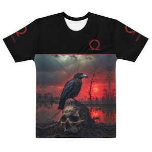 Viking Warrior T-Shirt | Norse Culture & Mythology | Norse raven and skull design shirt