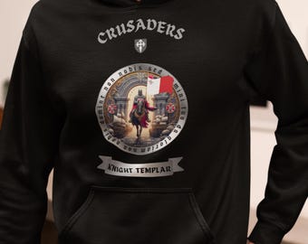 Knights Templar Hoodie | Unique design evoking their legacy of bravery, honor and faith in the Medieval Crusades