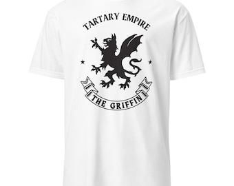 TARTARIA T-shirt with a griffin print | Medieval Heraldry Mystical design | Ancient mythology