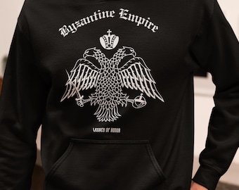 BYZANTINE Hoodie with Double-Headed Eagle of the Eastern Roman Empire