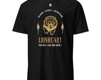 Medieval Templar T-shirt | Symbolic lion print inspired by the chivalry and courage of the Knights Templar
