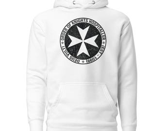 Knights Hospitaller Hoodie | Historical Emblem | Maltese Cross
