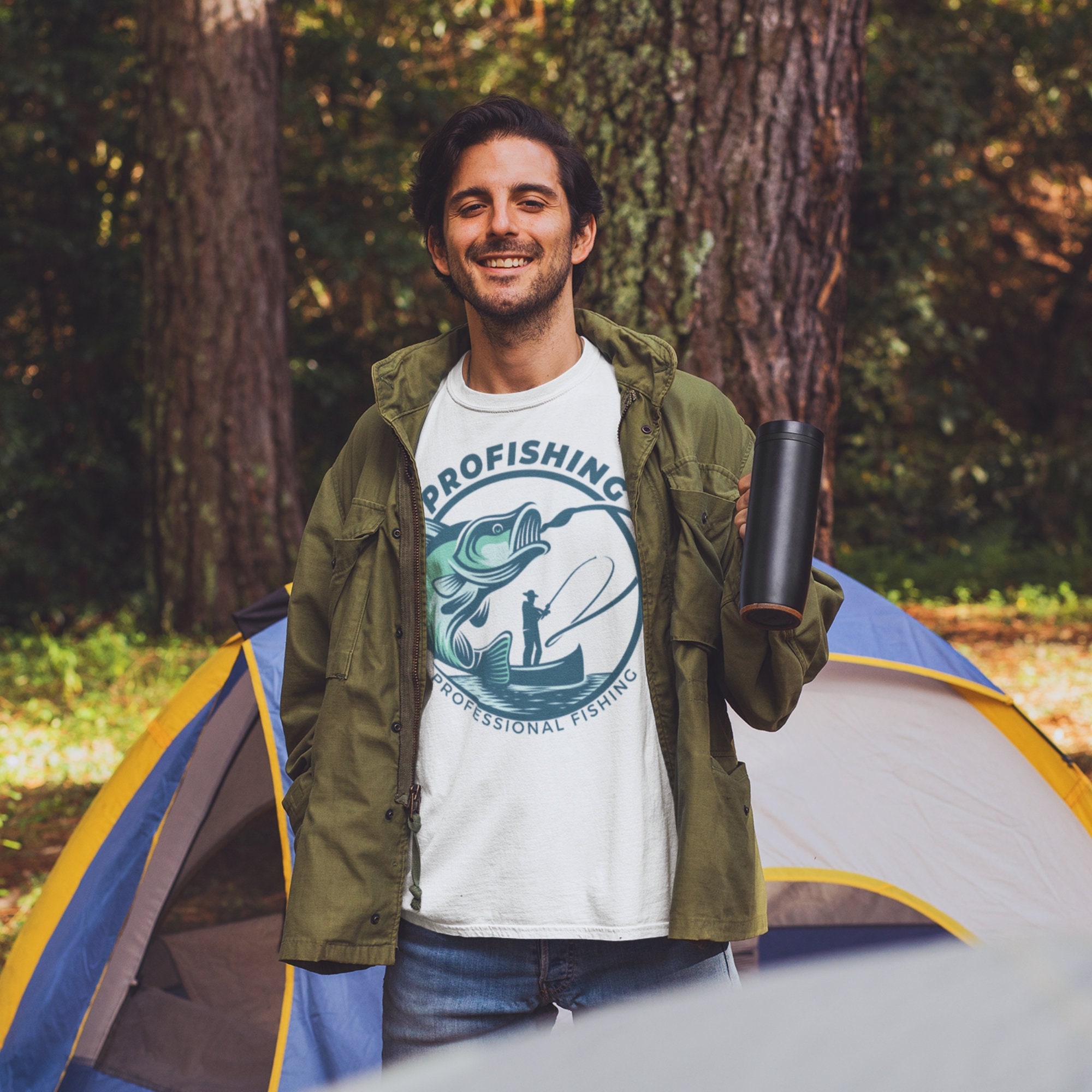 T-shirt Vintage Altuf Fishing World Class Angler – Années 80, Bleu Turquoise, Taille XL