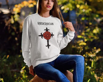 Esoteric Rosicrucian Order Sweatshirt, Pagan design from one of the most secret societies in the world