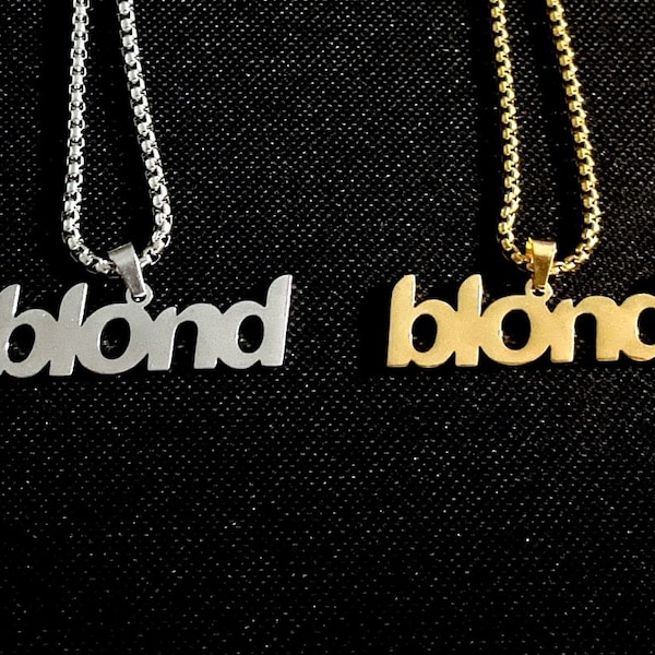 Blond Kette, blonde Silber Goldene Edelstahl Halskette American Rapper Hip Hop Geschenk, robust und langlebig Kette