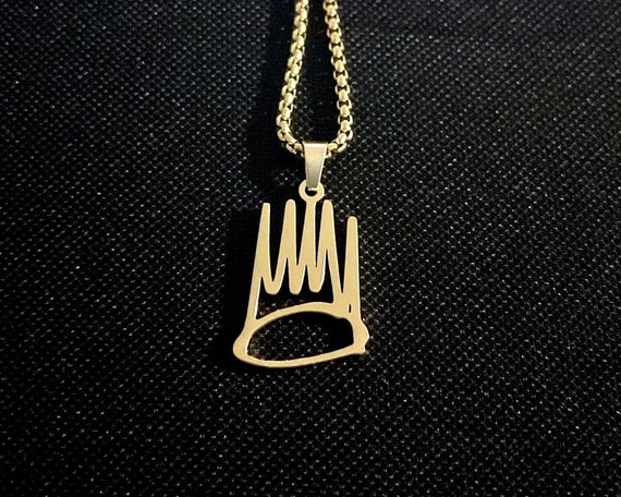 ミュージシャン CROWN NECKLACE GOLD Hip Hop Gold KING CROWN Pendant & 18