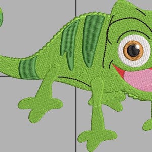 Pascal Chameleon Embroidery Design, Tangled Embroidery Designs, Disney Embroidery Designs,  3 Sizes, Instant Download