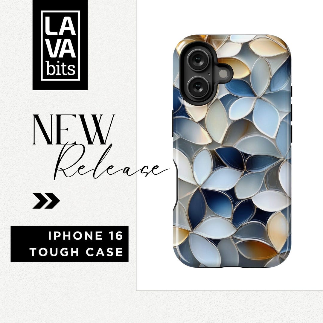 Buy Floral Glass Mosaic Tough Phone Case for iPhone 16, 16 Pro, 16 Plus