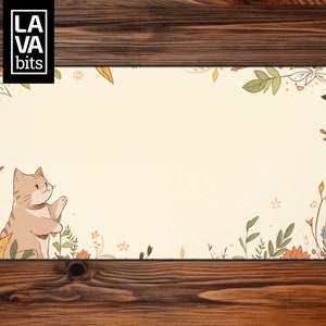 Cute Cat Desk Mat Cute XL Mousepad Cat Desk Decor Extended Mouse Pad Lofi Mousepad XL Mouse Pad Gaming Desk Mat Oversize Desk Pad