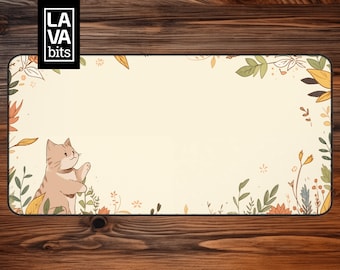 Cute Cat Desk Mat Cute XL Mousepad Cat Desk Decor Extended Mouse Pad Lofi Mousepad XL Mouse Pad Gaming Desk Mat Oversize Desk Pad