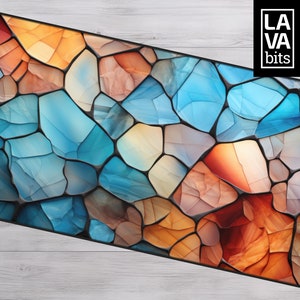 Transparent Rock Desk Mat Aesthetic Gemstones Mousepad Jewels Mouse Pad Stained Glass Desk Mat