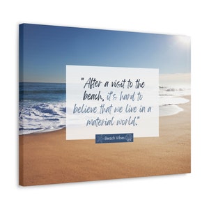 Motivational Quote Canvas/Print/Frame - &quot;Beach Vibes&quot;