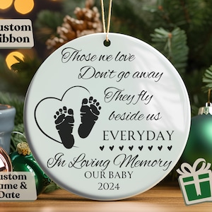 Memorial Christmas Ornament Baby Loss Sympathy Gift for Parent Custom Infant Memory Keepsake Angel Baby Bereavement Holiday Remembrance Gift