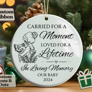 Memorial Christmas Ornament Baby Loss Sympathy Gift for Parent Custom Infant Memory Keepsake Angel Baby Bereavement Holiday Remembrance Gift