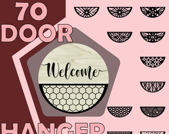 70 Round Sign Svg Bundle + 10 Wellcome Text SVG Bundle, Welcome To Our Home Svg, Porch Sign Svg, Poor Hanger Svg, Welcome Sign Svg,