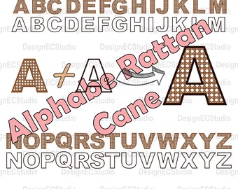Laser Cut Alphabet Rattan Cane Hooks - Perfect for Hanging Your Letters on the Wall - Easy to Use, Durable, and Affordable