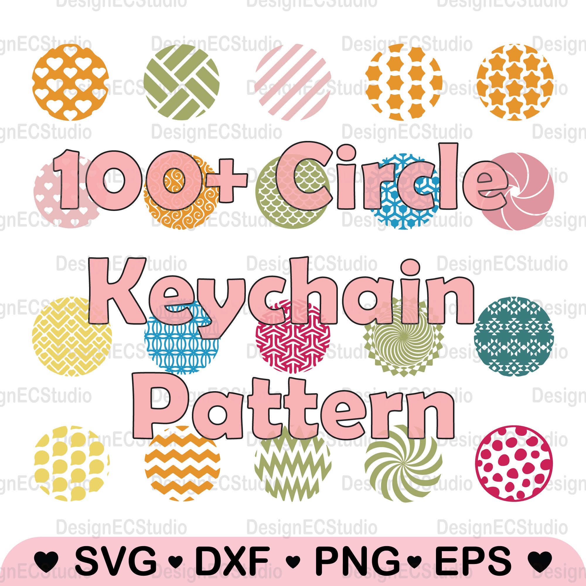 100+ Round Pattern Svg, Circle Patterns Svg, Keychain Svg, Keyring ...