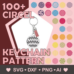 Huge 100+ Circle Keychain Pattern, Circle Pattern Svg, Keyring Svg, Round Pattern Svg, Key Fob Svg, Round Pattern For Cutting Machine