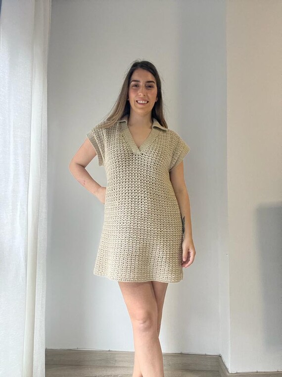 white christmas dresses VERA CROCHET MINI DRESS main image 1