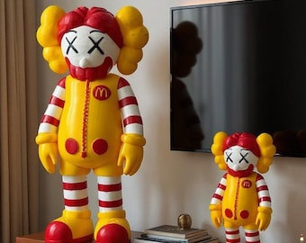 Figura de brinquedo artística inspirada em fast food – Colecionável da cultura pop