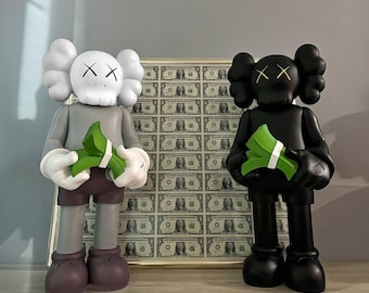 Figura para Contar Dinheiro KWS Inspirada na Arte de Rua – Estilo Brinquedo Artístico de Designer