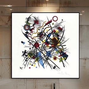 Wassily Kandinsky Abstract Art Print – Dynamic Bauhaus Geometric Poster, Modern Wall Art for Home & Studio Decor