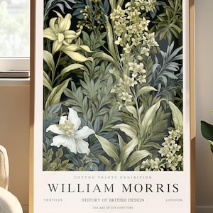 William Morris Kew Gardens Print: Vintage Floral Art Nouveau Poster