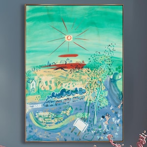 Raoul Dufy Le Train Bleu Print: Expressionist Landscape Art