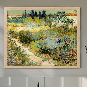 Van Gogh &quot;Garden at Arles&quot; Print: Impressionist Giclée Landscape Art
