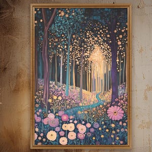 Gustav Klimt Print, Klimt Museum Poster, Gustav Klimt Poster, Klimt Exhibition Poster, Gustav Klimt Painting, Flower Garden, Floral Artwork