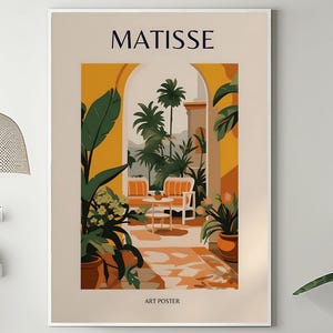 Henri Matisse Kunstdruck Poster: Minimalistische florale Leinwand, moderne Ausstellungskunst, ästhetische Raumdeko