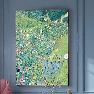 Gustav Klimt Print: Italian Garden Landscape Giclée Art Nouveau Poster