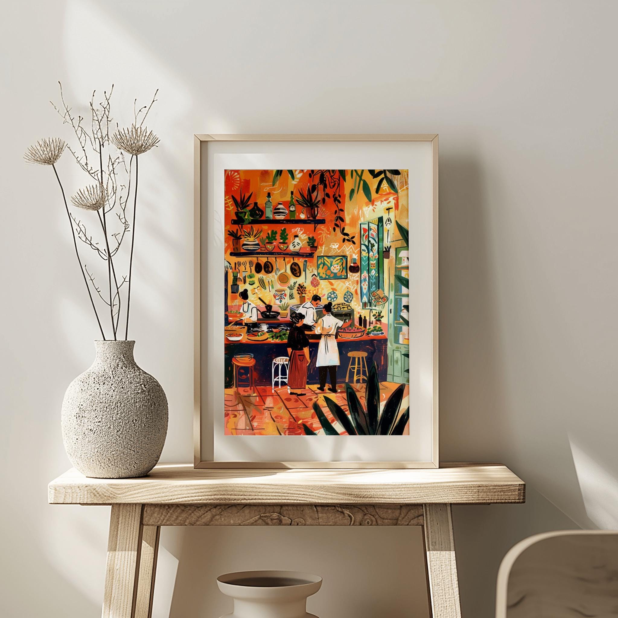 額入りアンリ・マティス風アートプリント：レトロな展示