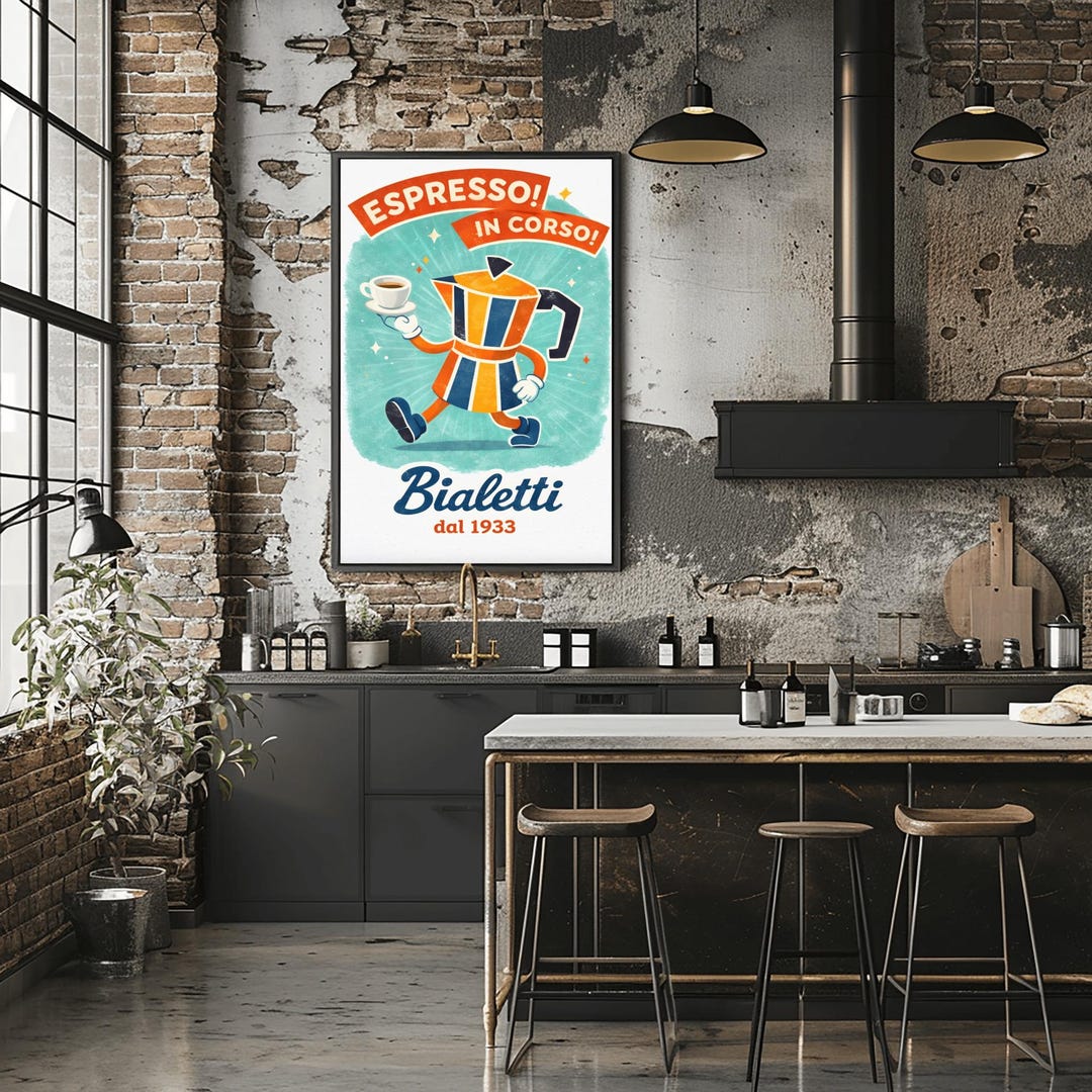 Espresso in Corso Bialetti Poster - Italian Coffee Progress Art ...