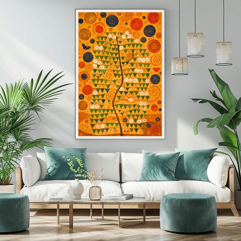 Gustav Klimt Tree of Life Poster: Art Nouveau Golden Forest Print - Etsy
