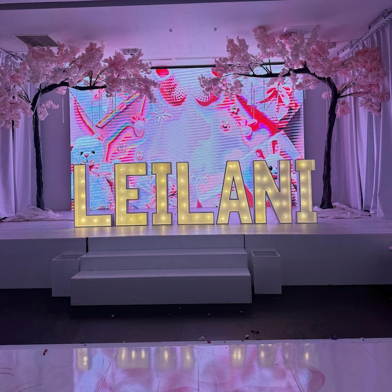 Flanked Letter Marquee Letters | Marquee Numbers | 3D Letters | Wedding and Event ...