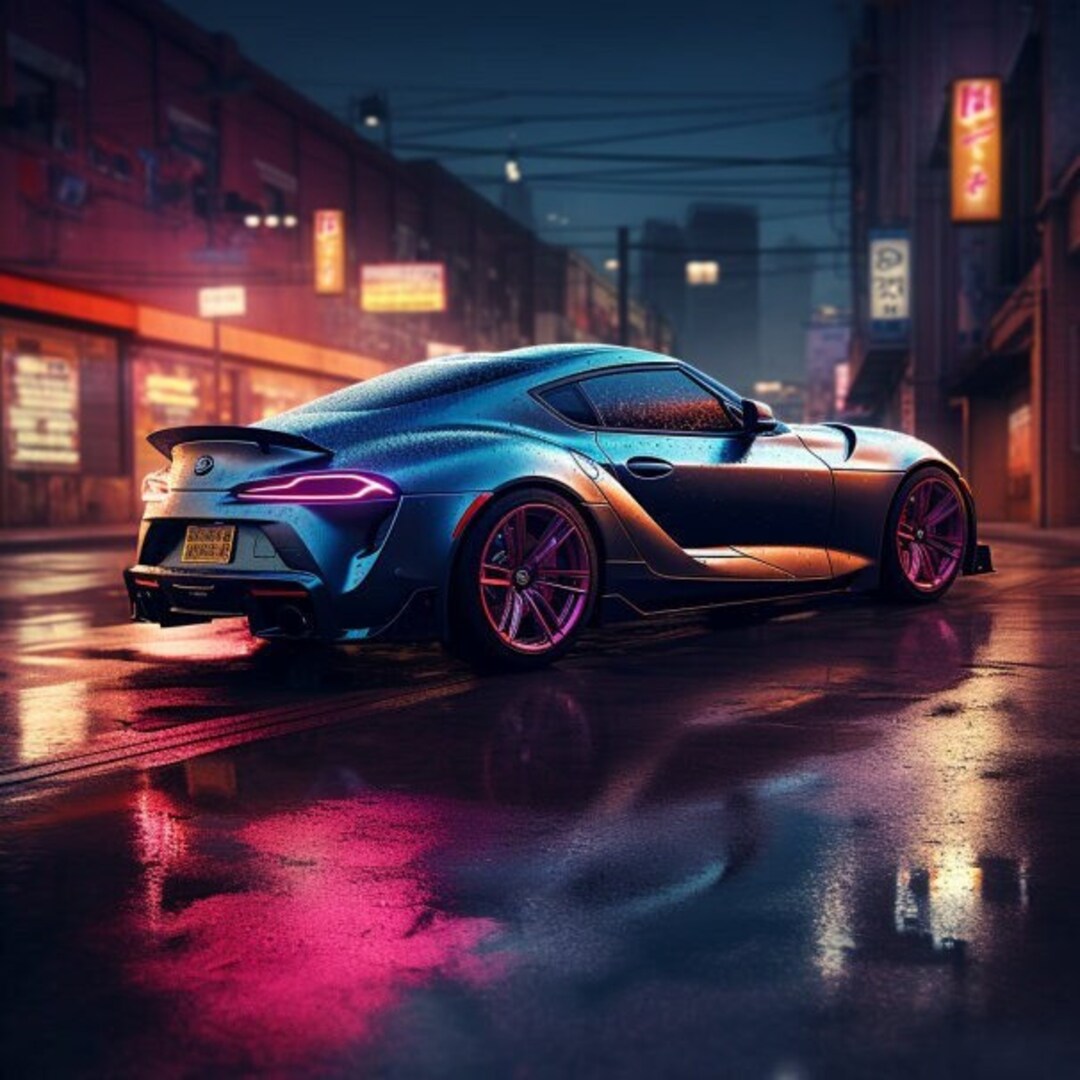 Toyota Supra Cyberpunk Edition the Ultimate Fusion Between Etsy