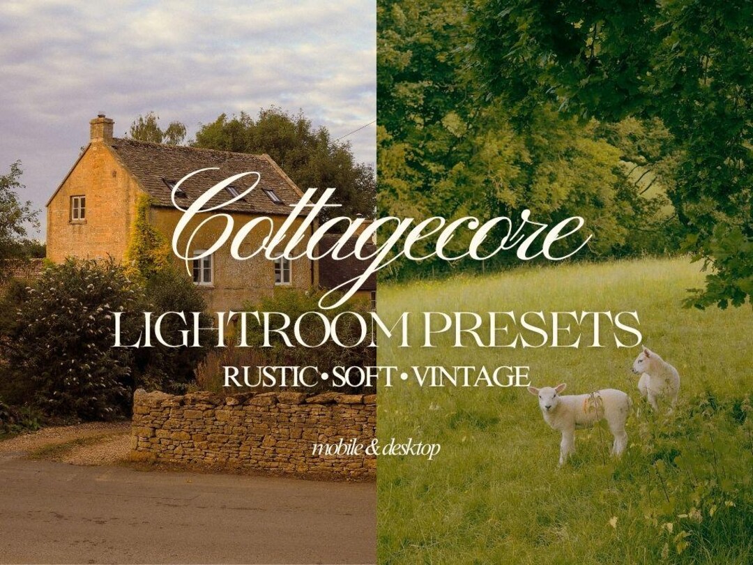 Rustic Photo Filter Cottagecore Lightroom Presets | Rustic Countryside Film Filters | Soft ...