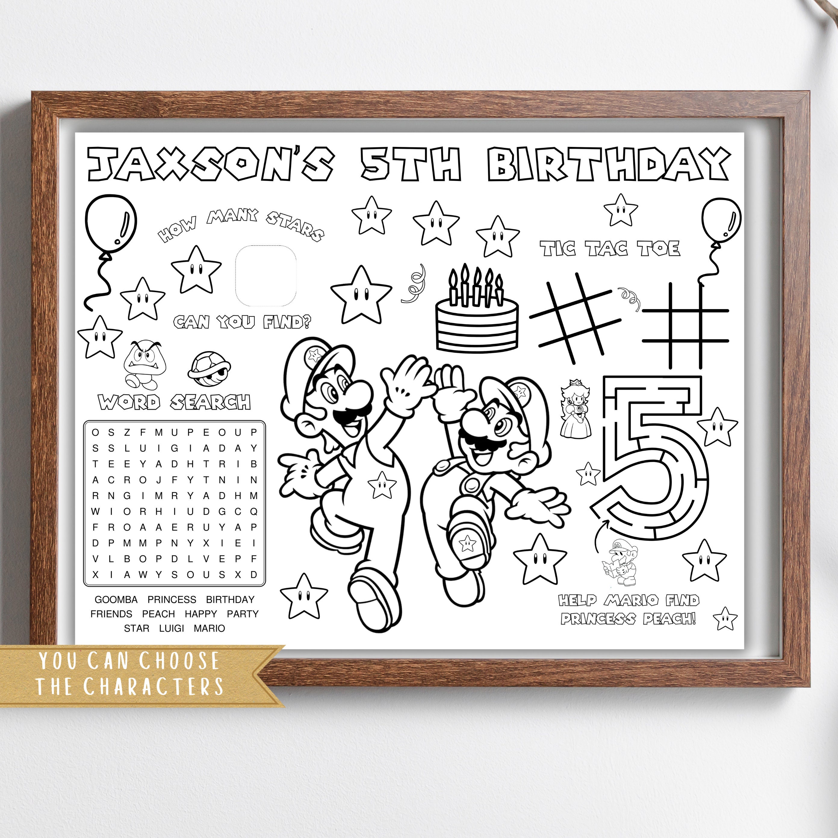 ▷ Super Mario Bros Cake Topper Printable