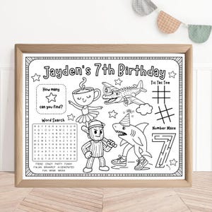 Italian Brainrot Activity Sheet | Brainrot Party Placemat | Brainrot themed Birthday Party | Kids Activity | Brainrot Coloring Sheet