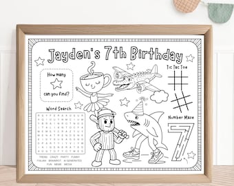 Personalisiertes Brainrot Geburtstag Aktivität Blatt | Italienisches Theme (Digitaler Download)