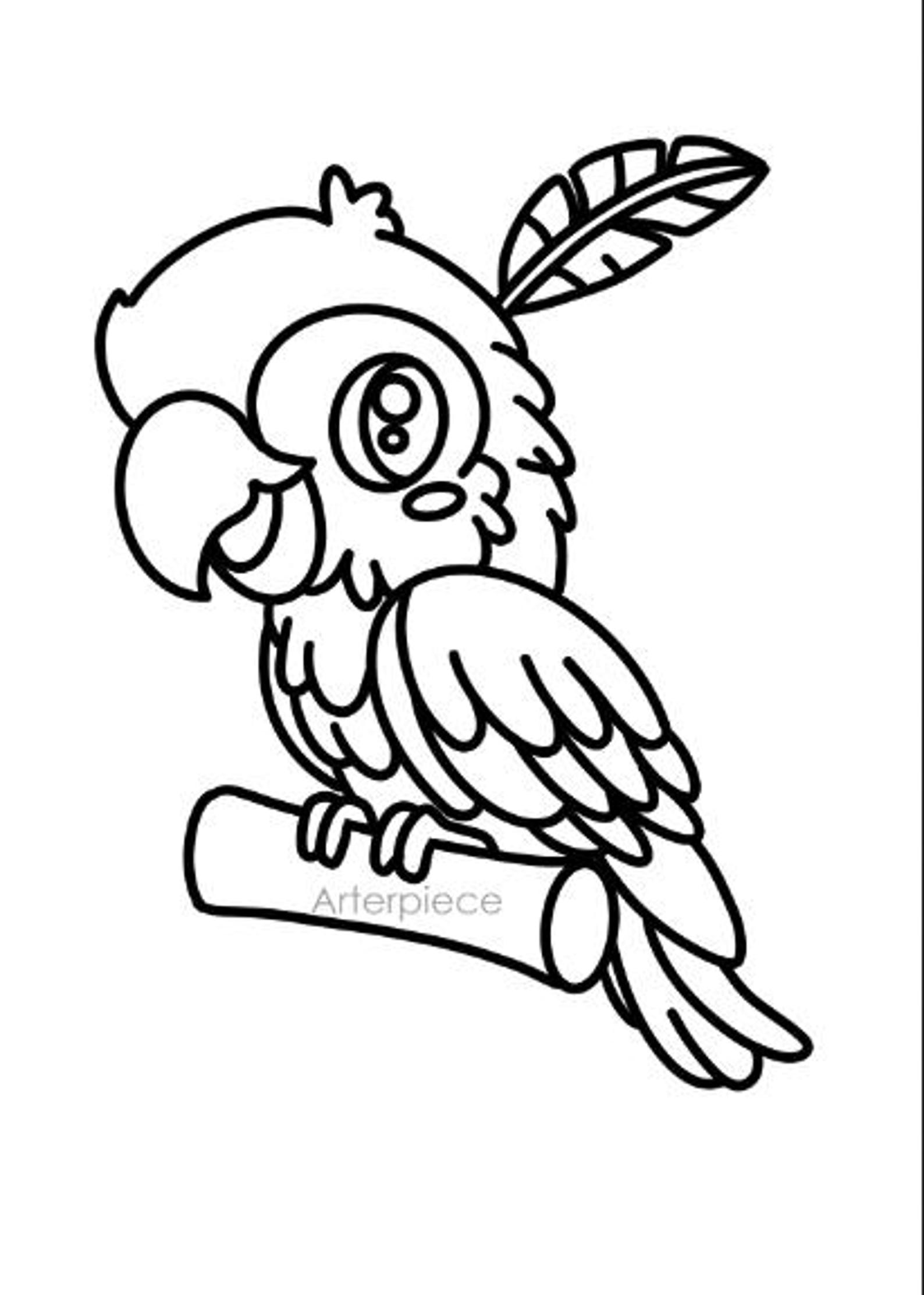 Super Cute Cartoon Characters Printable Coloring Pages for Kids A4