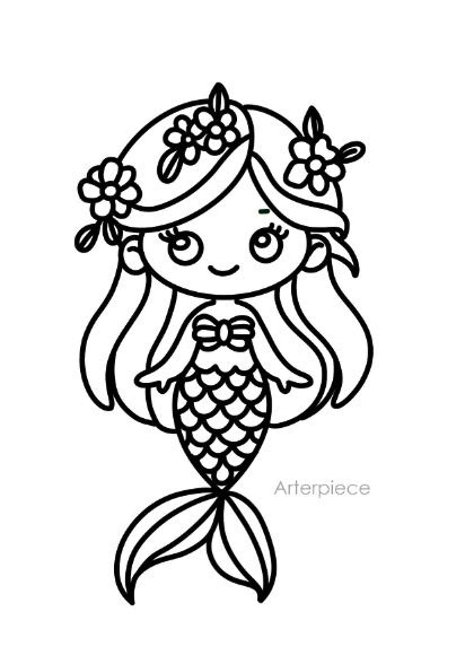 Super Cute Cartoon Characters Printable Coloring Pages for Kids A4